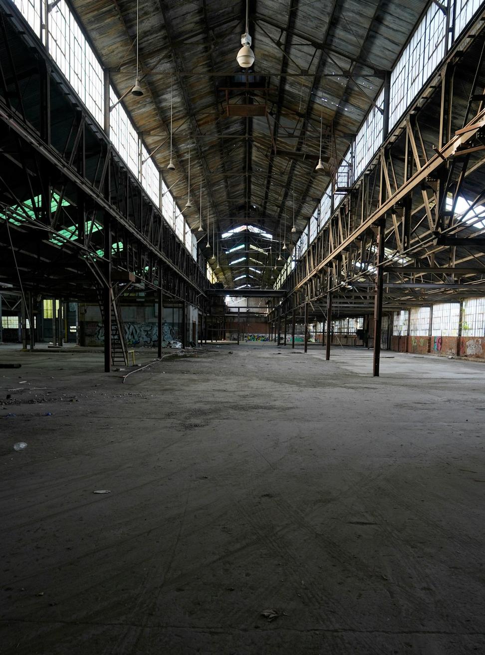 Factory interior before restoration